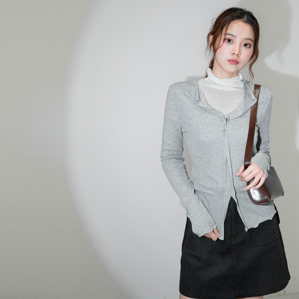 ★限時下殺$330★MIUSTARV領波浪木耳捲邊彈力棉質上衣(共3色)1104預購【NR2250】