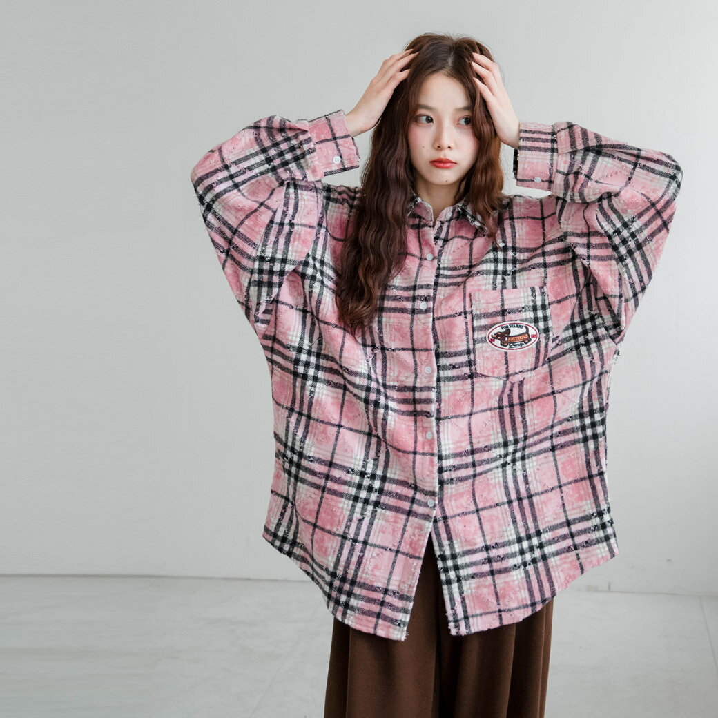 ★限時下殺$590★MIUSTAR仿舊割裂前口袋排釦襯衫(共2色)1104預購【NR2253】