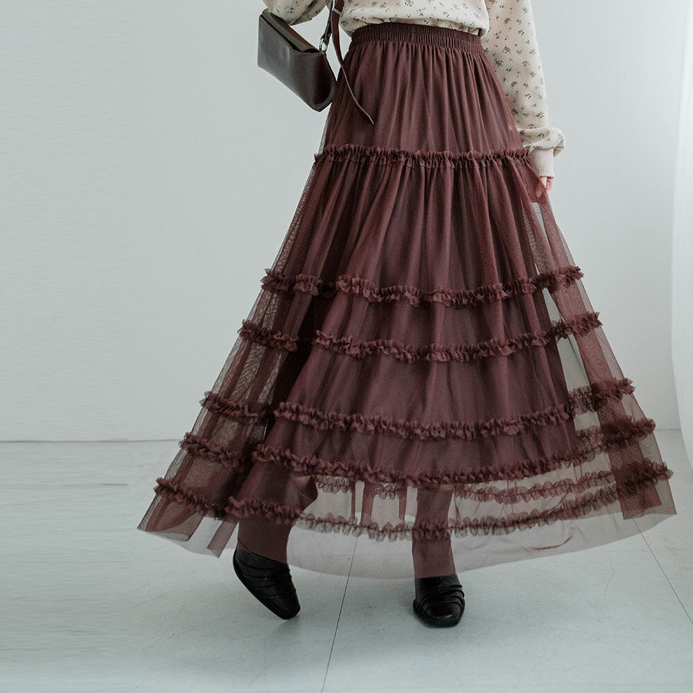 ★限時下殺$590★MIUSTAR多層荷葉蕾絲內磨毛紗裙(共3色)1118預購【NR2375】