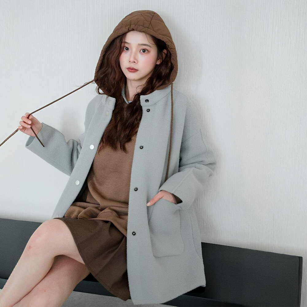 ★限時下殺$990★MIUSTAR帽可拆厚磅仿水貂毛中長版外套(共3色)1209預購【NR2544】