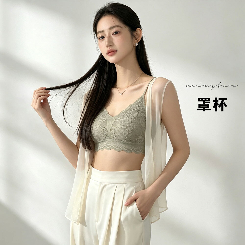 ★限時下殺$499★MIUSTAR風車花蕾絲波浪邊邊細肩帶可調罩杯小可愛(共3色)0811預購【NS2078】
