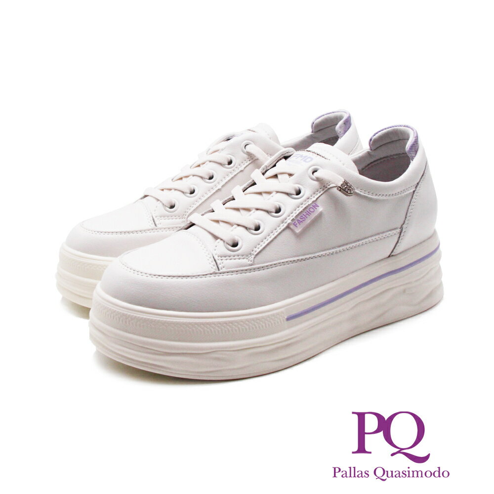 PQ(女)百搭星星免綁帶懶人休閒鞋 女鞋－白紫色(另有白綠色)