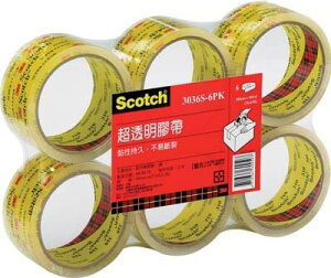 【文具通】3M Scotch 3036S-6 超透明 封箱 膠帶 48mm x 40Yd E1030218