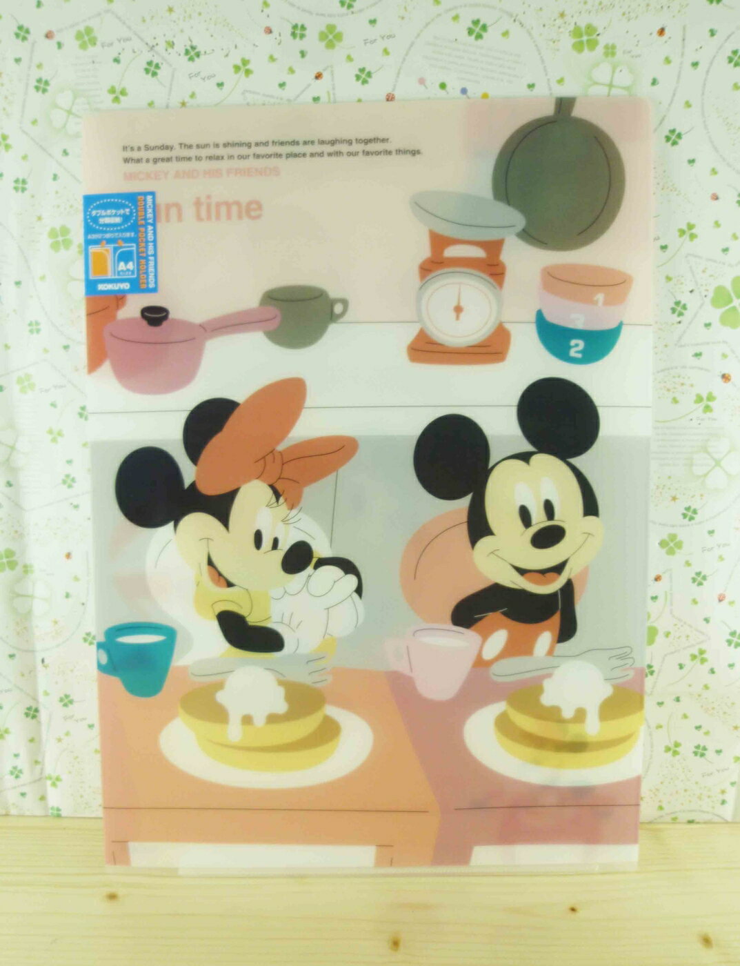 【震撼精品百貨】Micky Mouse 米奇/米妮 分類掀開夾-米奇與米妮喫飯 震撼日式精品百貨