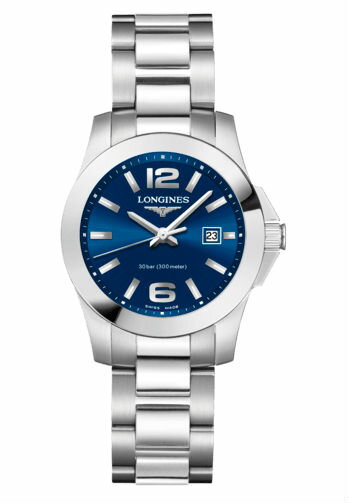 LONGINES 浪琴錶L33764966 征服者系列 優雅經典腕錶/藍面30mm