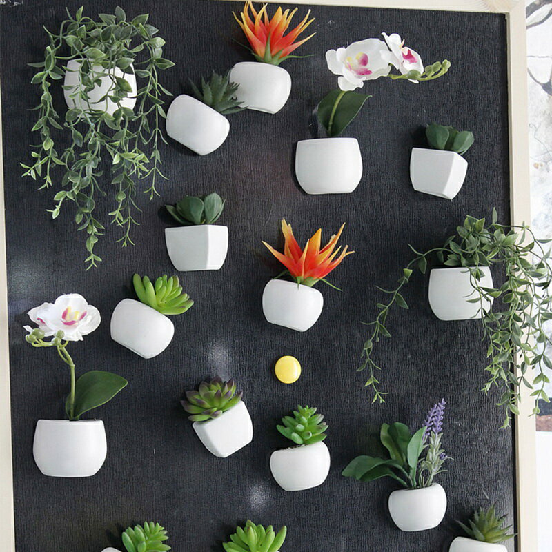Fridge Sticker Home-Wall-Decor Succulent Plant 3d Bouquet