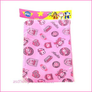 asdfkitty可愛家☆POLI救援小英雄 安寶粉紅色餐盤收納袋-韓國正版商品
