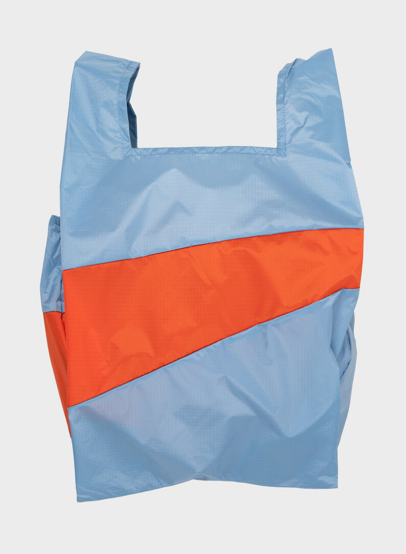 荷蘭 Susan Bijl 防潑水超輕量購物袋 #L (自由藍/緋紅)