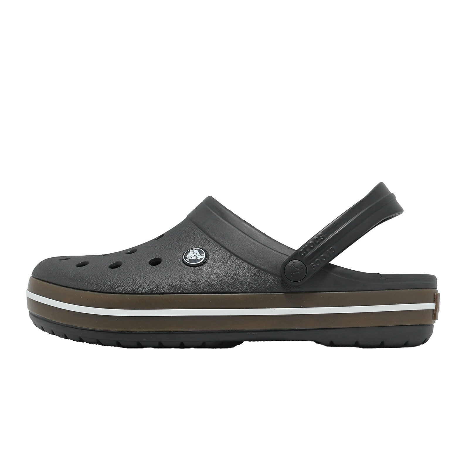Crocs 洞洞鞋 洞洞鞋 Crocband Gum Clog 男女鞋 黑 棕 卡駱班街頭克駱格 212756001
