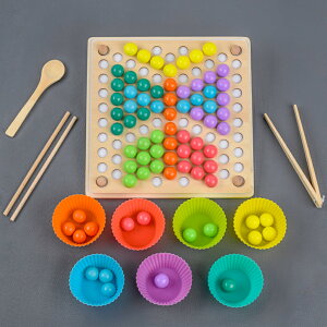 夾筷子兒童學習夾珠子蒙氏早教具顏色分類杯精細動作益智開發玩具