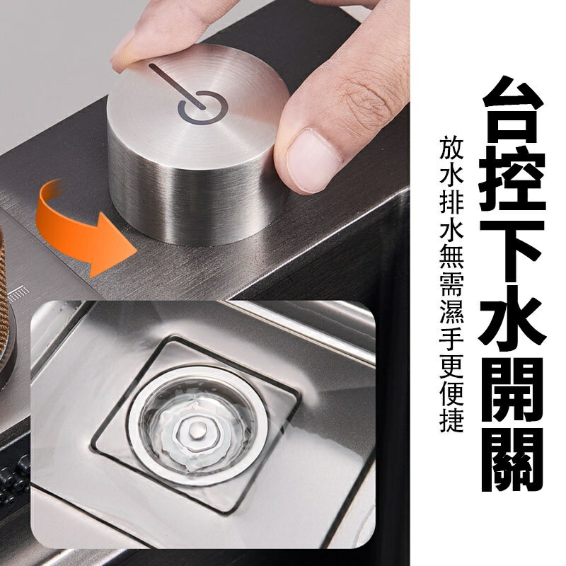 【匠藝家居/土城現貨】飛雨瀑布大單槽 水槽 304不鏽鋼水槽 廚房水槽 納米抗菌塗層 洗手台 洗碗槽 洗衣台 手工大單槽 9