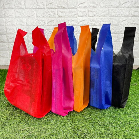 手提袋 不織布 背心袋 (5色) 客製化 LOGO 環保袋 購物袋 超市袋 便當袋 飲料袋 包裝袋【塔克】 7