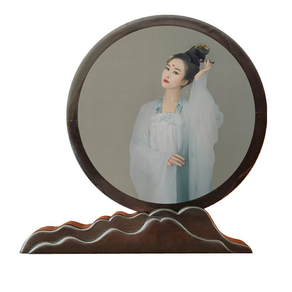 十寸高檔復古相框擺臺 影樓實木雙面照片中國風全家福擺件 帶禮盒 3