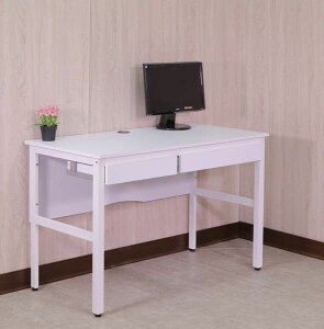 寬120公分低甲醛穩重型工作桌(附雙抽) 電腦桌 書桌 辦公桌 會議桌【馥葉】型號DE1206-2DR