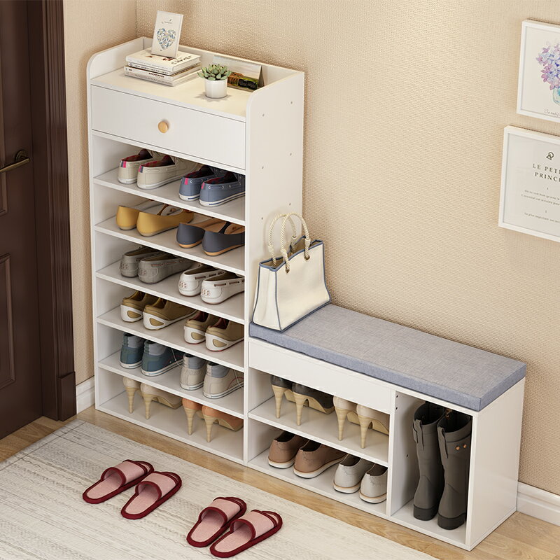 鞋架 子多層 簡易 家用 門口 室內 好看 省空間 防塵經濟型 鞋櫃 可坐換鞋凳