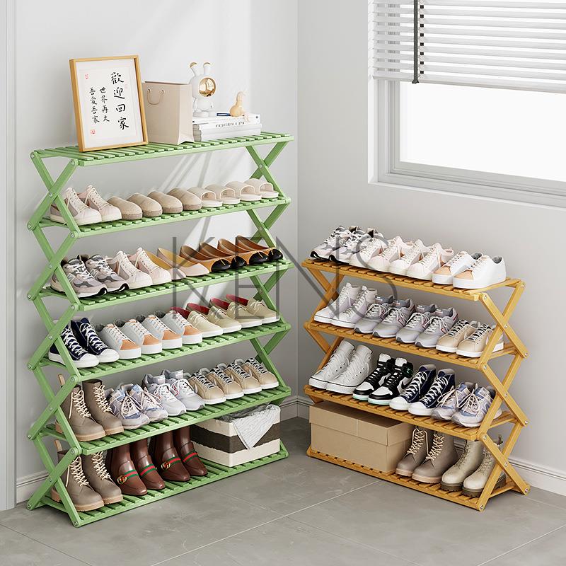 鞋架 鞋櫃 創意多層鞋架家用宿舍門口簡易小鞋可折疊免安裝折疊擺件置物架