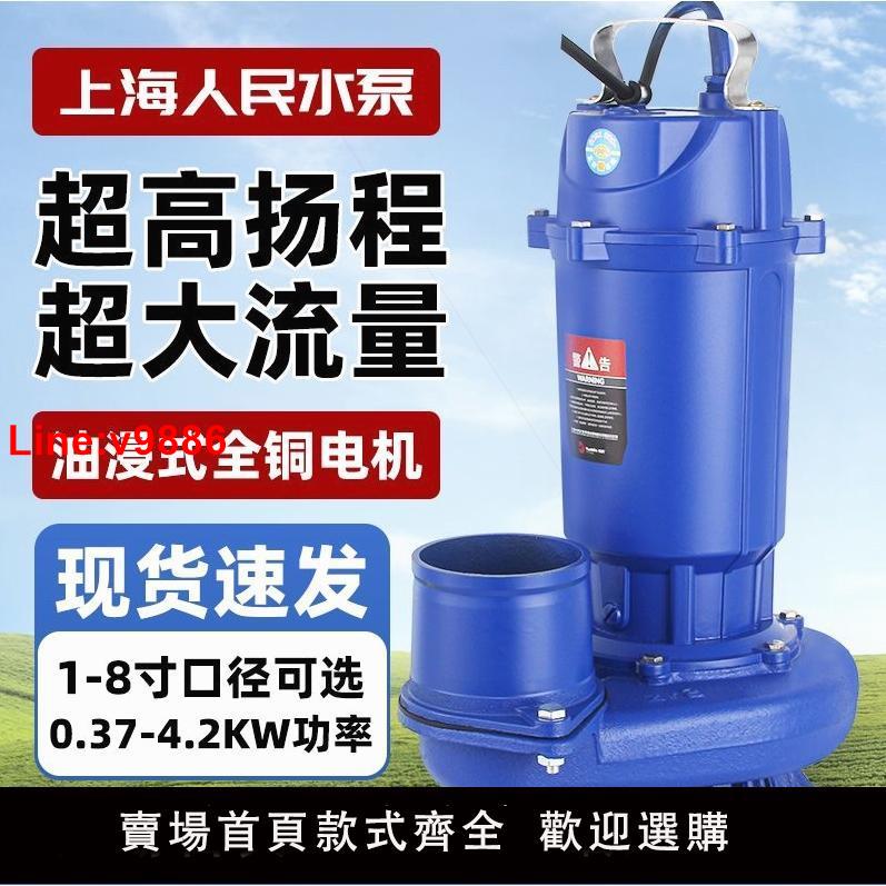 【臺灣公司 超低價】德國進口上海人民潛水泵220V高揚程大流量抽水泵380V農田灌溉大流