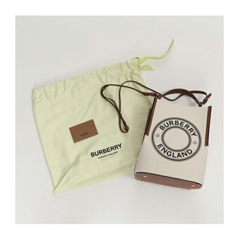 BURBERRY 小型標誌圖案棉質帆布 Peggy 水桶包 80268241~【 菲尼斯 國際精品 ★ 疊加現抵$1520 】 6