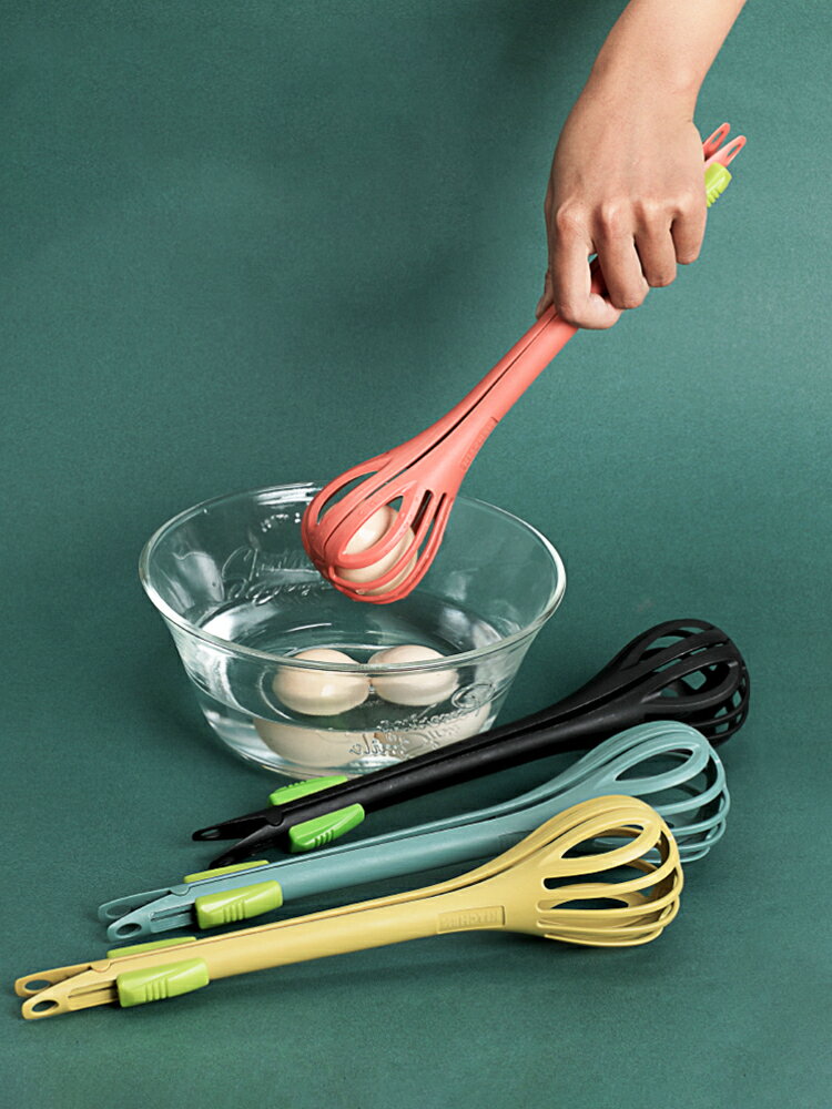 多功能打蛋夾家用廚房攪拌打蛋夾菜二合一打蛋器手動撈面條夾抓勺