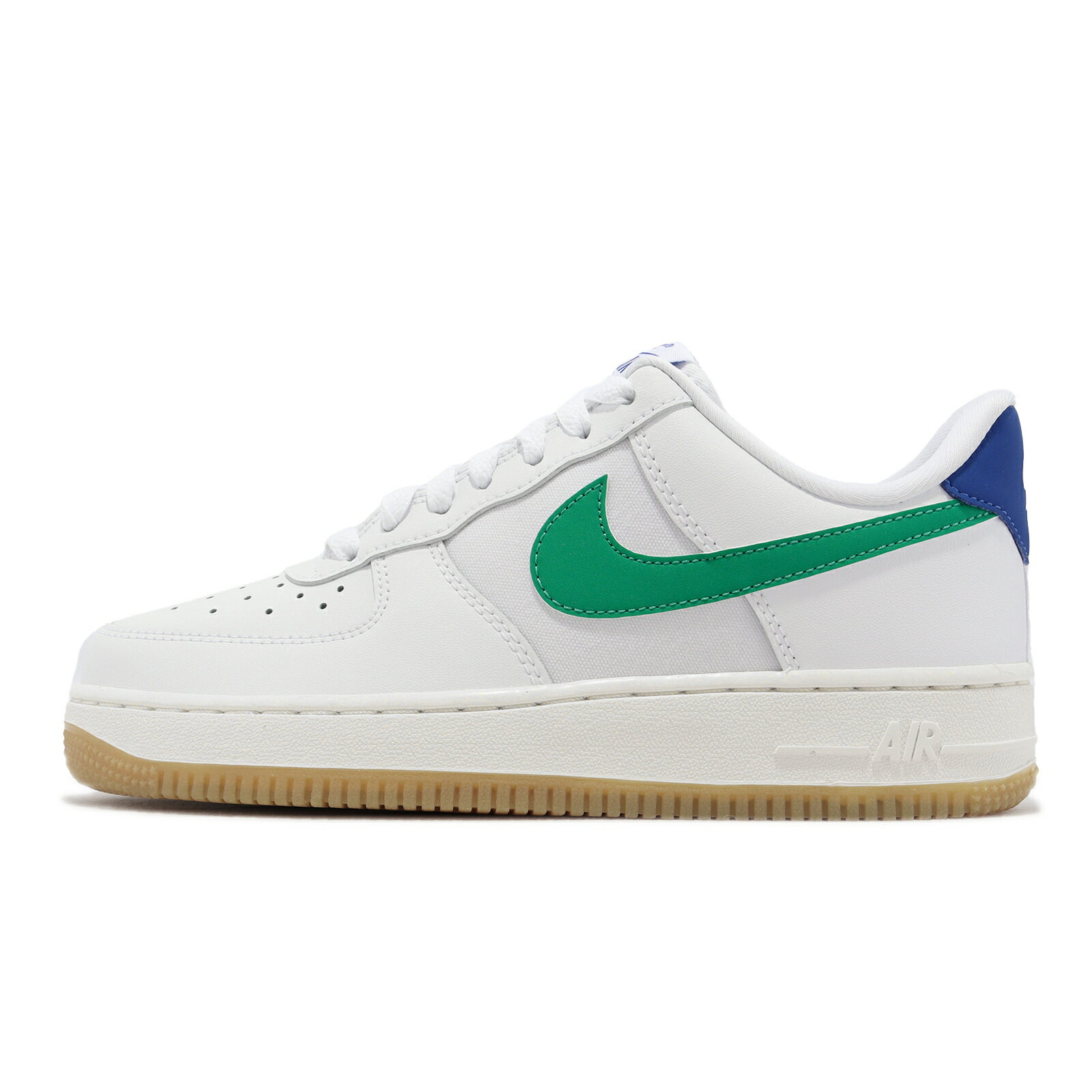 Nike 休閒鞋 Wmns Air Force 1 07 女鞋 白 綠 皮革 低筒 焦底 運動鞋 AF1