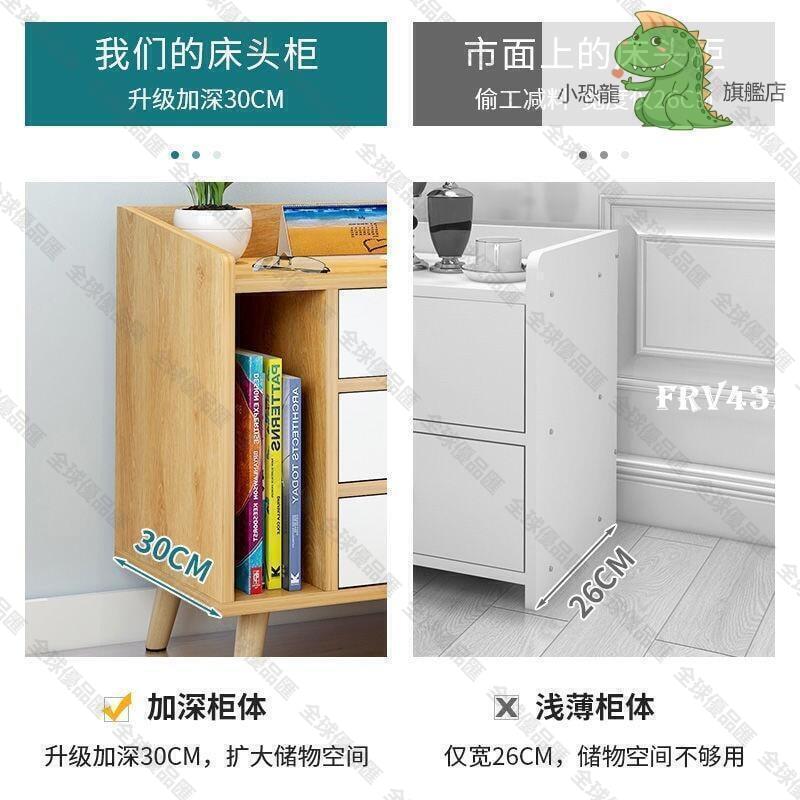 【全球優品滙】臺灣丨床頭櫃簡約現代輕奢迷你小型家用臥室多功能收納儲物網紅床邊櫃子