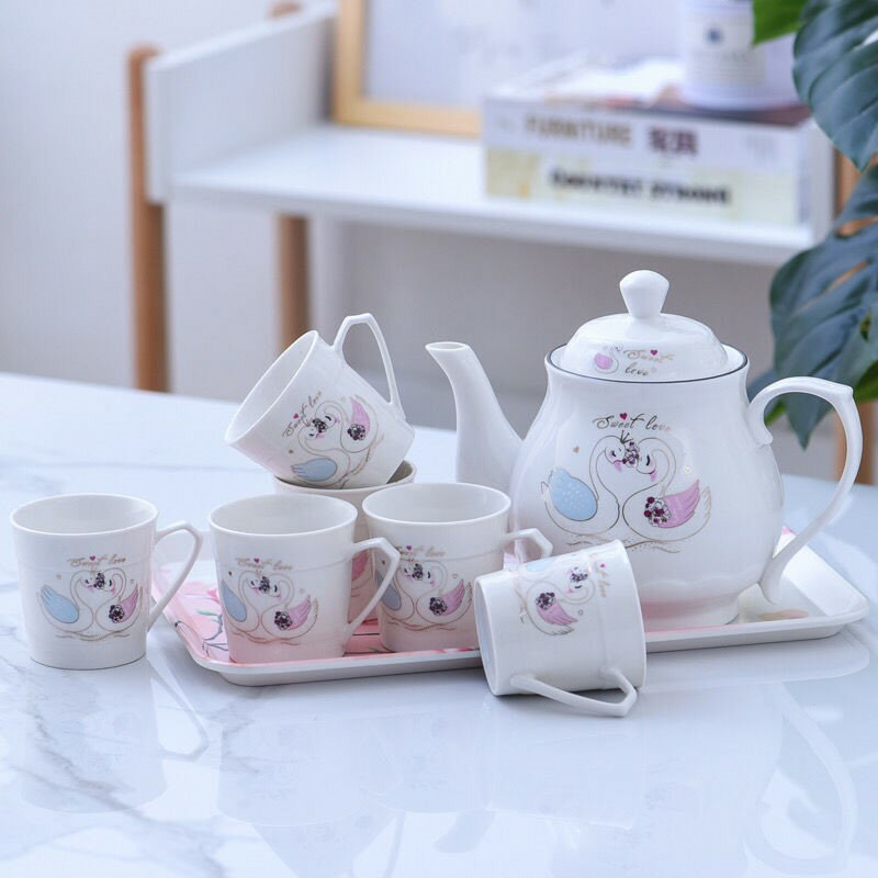 陶瓷茶壺套裝耐熱耐高溫家用大容量整套茶具水具套裝功夫茶具茶杯