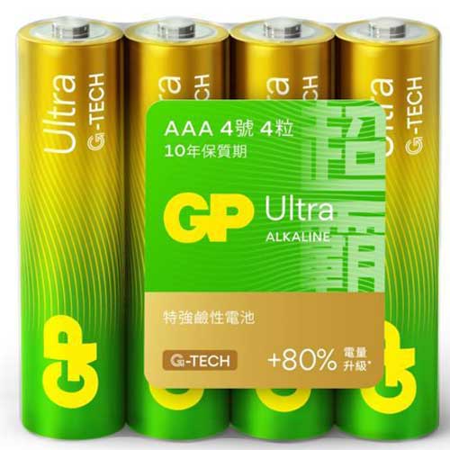 GP 超霸 Ultra特強鹼性電池 4號 4入