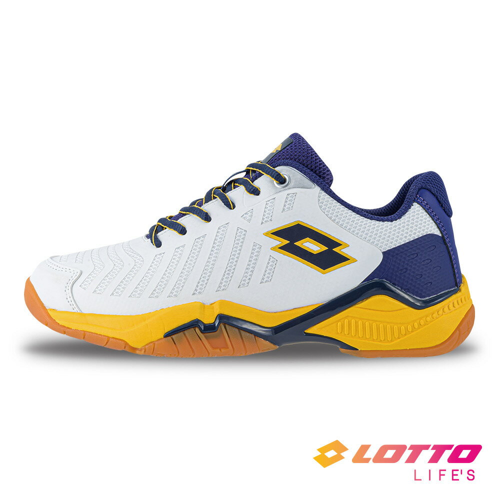LOTTO樂得-義大利第一品牌 童鞋 阿波羅3 羽球鞋 室內運動鞋 運動鞋 [LT3AKI8684] 白藍【巷子屋】