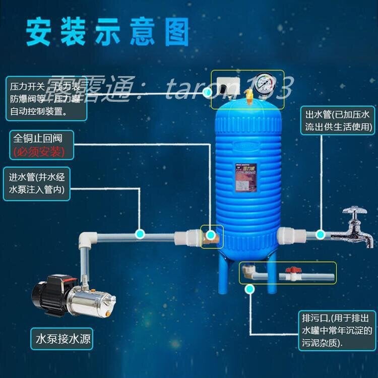 正品pe無塔供水器家用全自動太陽能水泵 壓力罐自來水增壓水塔水箱