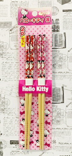 【震撼精品百貨】Hello Kitty 凱蒂貓 三麗鷗 kitty 日本竹筷/筷子(21CM)-2入點點#23907 震撼日式精品百貨
