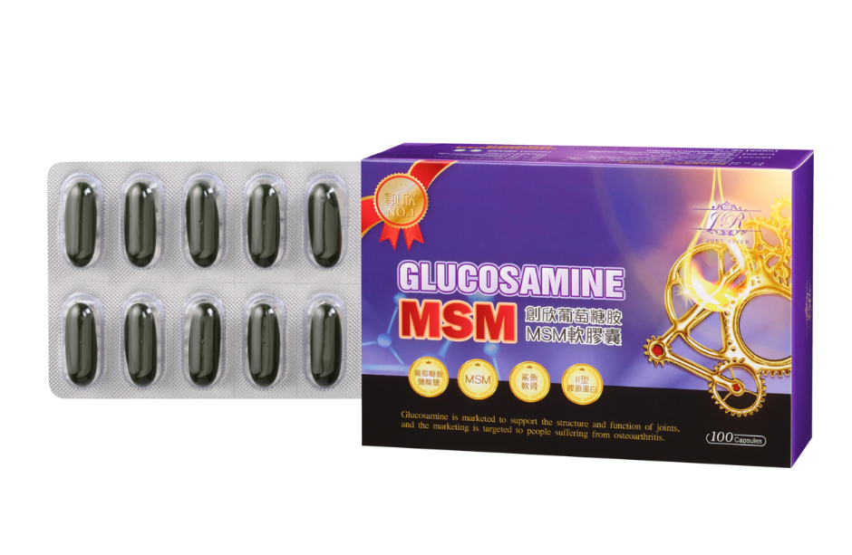 創欣葡萄糖胺+MSM軟膠囊100顆