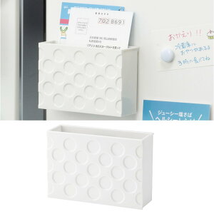 asdfkitty*日本製 磁鐵式置物架-普普風寬型-白色/磁吸式置物籃-INOMATA正版商品