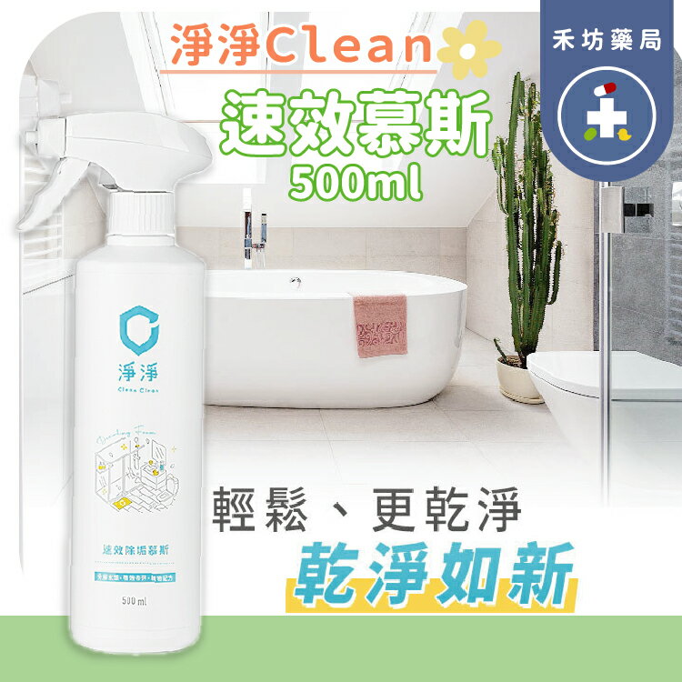 Clean clean 淨淨 速效慕斯 500mL 家用清潔 廚房清潔 廁所清潔【禾坊藥局]】