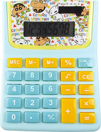 大賀屋 日貨 蠟筆小新 計算機 會計 辦公用品 事務用品 日式雜貨 電子計算機 野原新之助 正版 J00016231