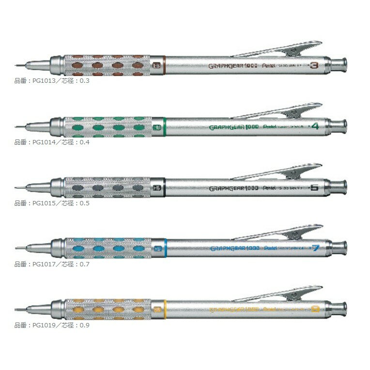 【角落文房】Pentel 飛龍 GRAPH1000 專業製圖鉛筆 PG1000 共4種規格