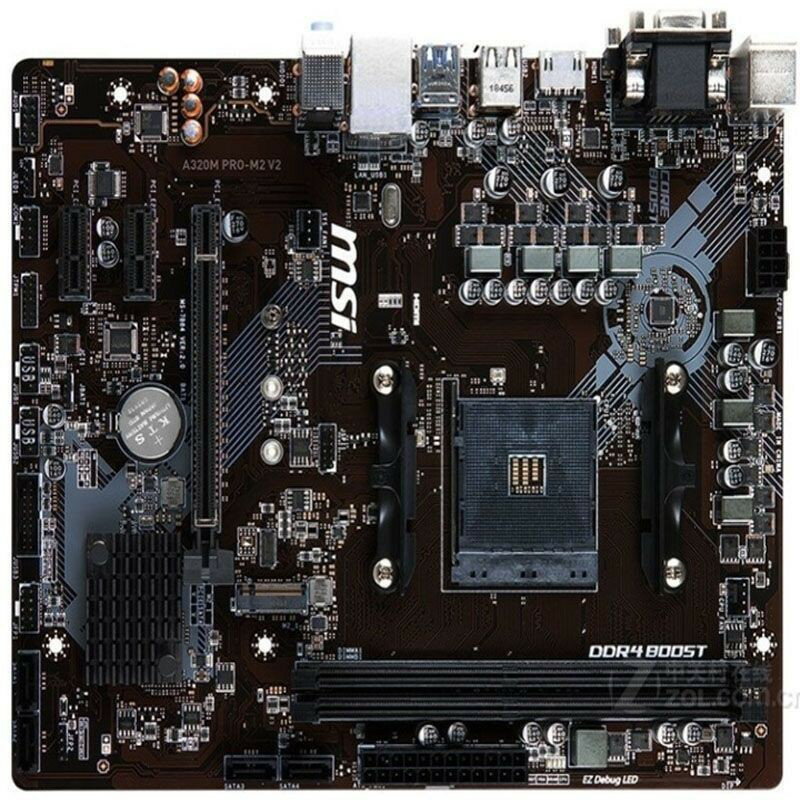 微星A320M PRO-M2 主機板 AM4腳位 支援M2固態硬碟 搭載高效PRObios 相容Ryzen5 5500處理器 穩定耐用電競主機板