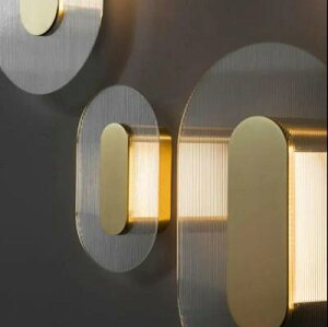 【年終特惠】設計師現代簡約床頭臥室壁燈2022年新款背景墻圓形玻璃輕奢墻壁燈【四季小屋】