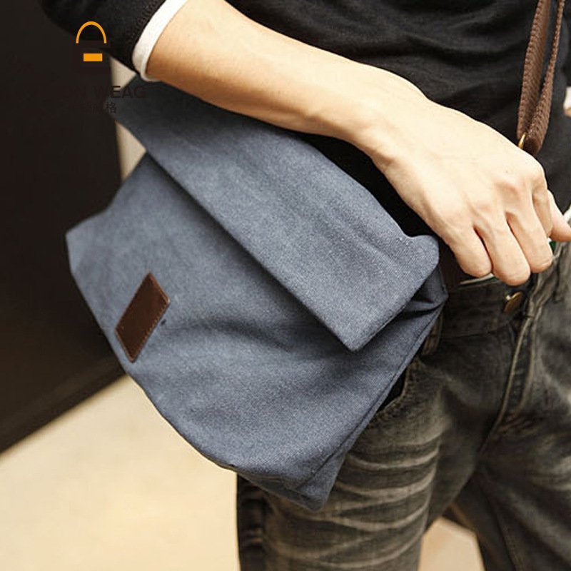 FINDSENSE品牌 韓國 新款 FIN韓國出品 包款 時尚 男士 休閒 帆布包 單肩 學生 挎包
