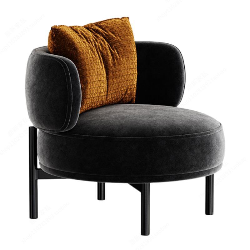 沙發 懶人沙發 北歐現代輕奢設計師酒店咖啡廳會所接待休閑椅意式極簡單人沙發椅