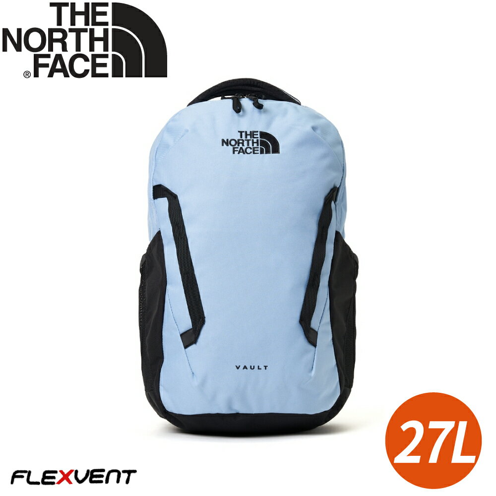 【The North Face 27L 防潑水休閒後揹包《藍》】3VY2/雙肩包/休閒揹包/電腦揹包/學生書包/登山揹包
