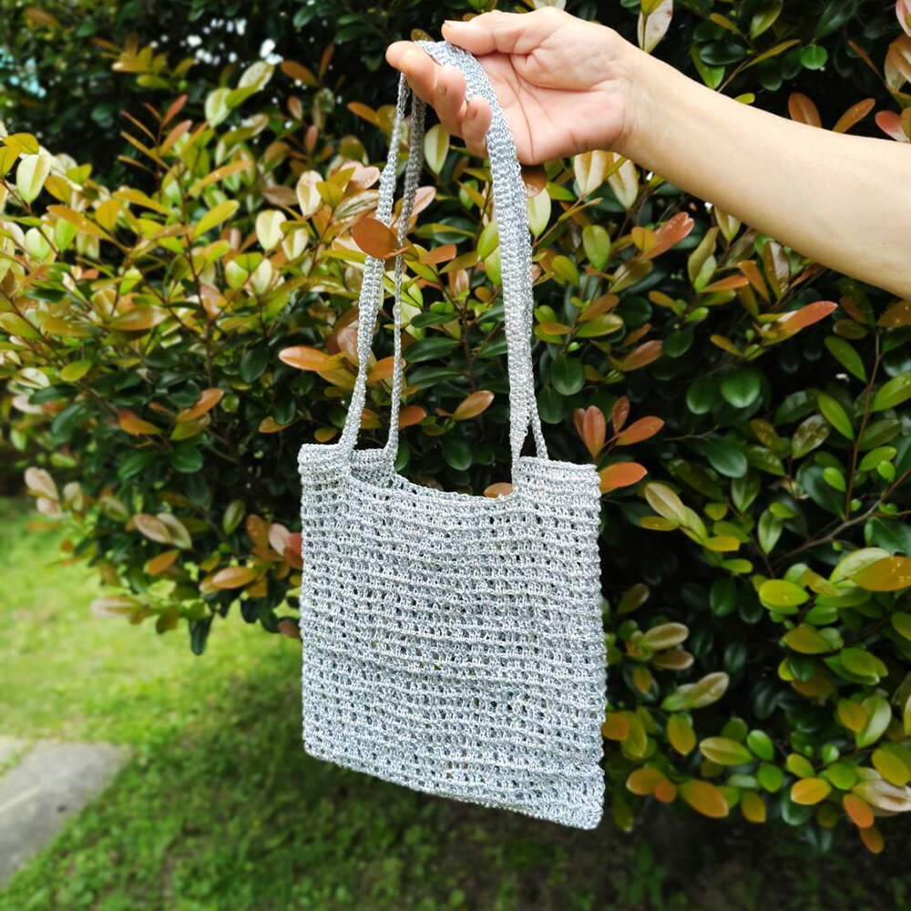 Miranda Handmadex覓品竹北手作店-編織系列-時尚小銀編織包/肩背包