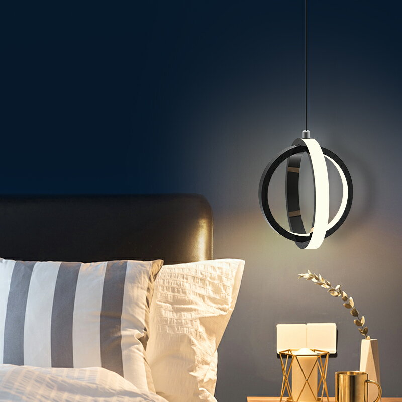 北歐臥室床頭燈創意燈飾網紅單頭小吊燈簡約現代餐廳吧臺入戶燈具