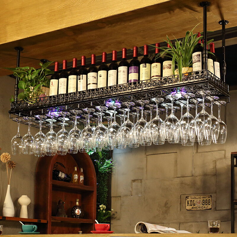 紅酒杯架懸掛倒掛酒吧吧臺吊架高腳杯擺件創意家用客廳葡萄酒杯架
