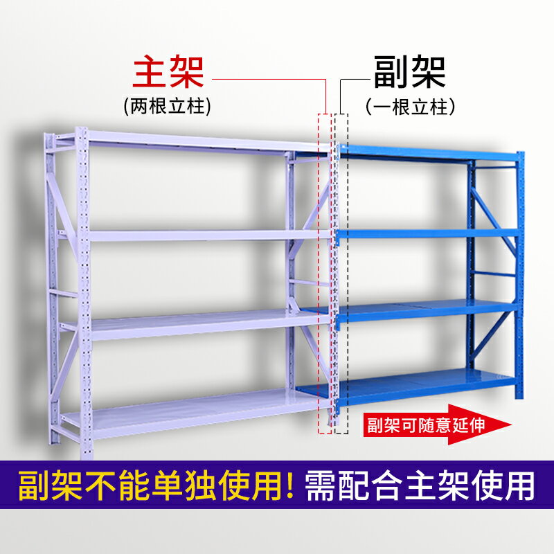 倉儲架 貨架 收納架 貨架置物架多層倉儲落地展示架倉庫多功能重型家用庫房儲物鐵架子『XY38336』