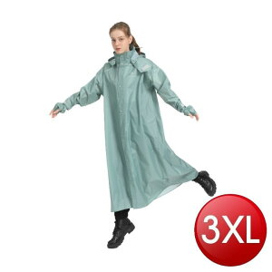 三度空間背包型連身式雨衣-3XL(綠) [大買家]