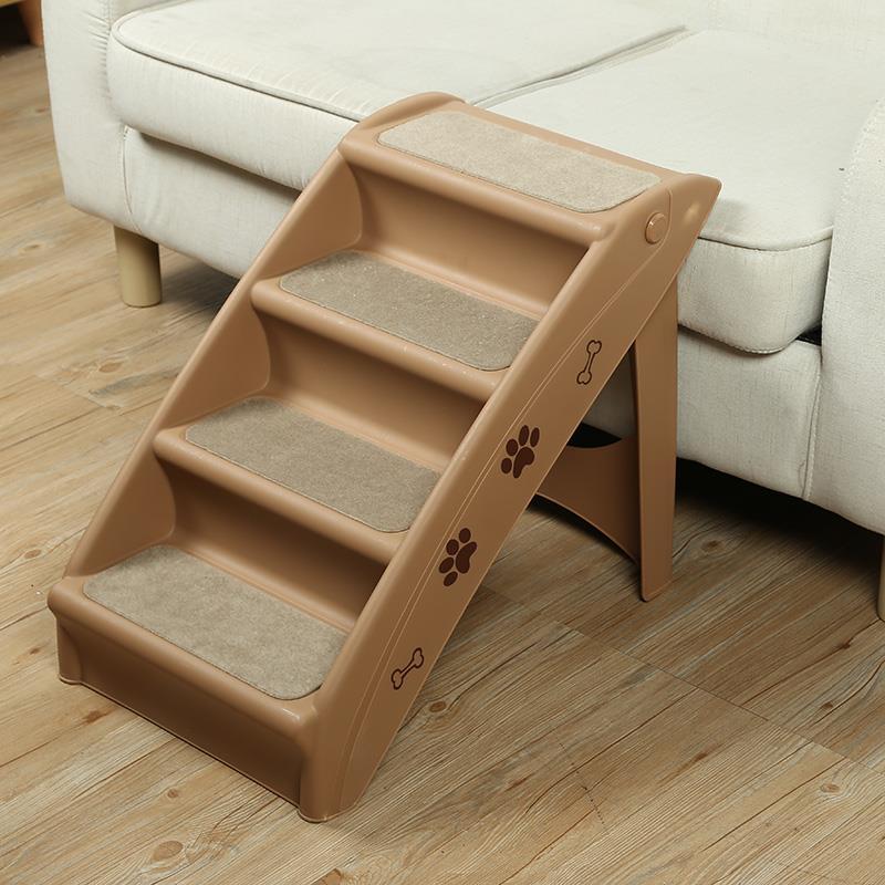 寵物樓梯 折疊寵物樓梯上床臺階沙發小型犬泰迪狗狗爬梯塑料防滑貓爬高梯子