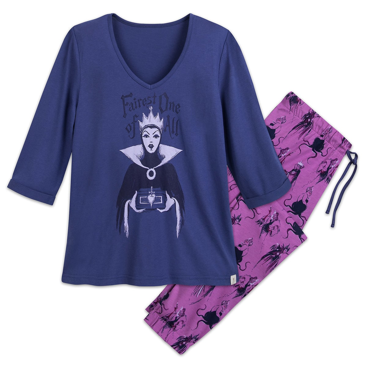 Size XS Villains Purple Disney Jasmine Long Sleeve Womens Coat Pajama Set