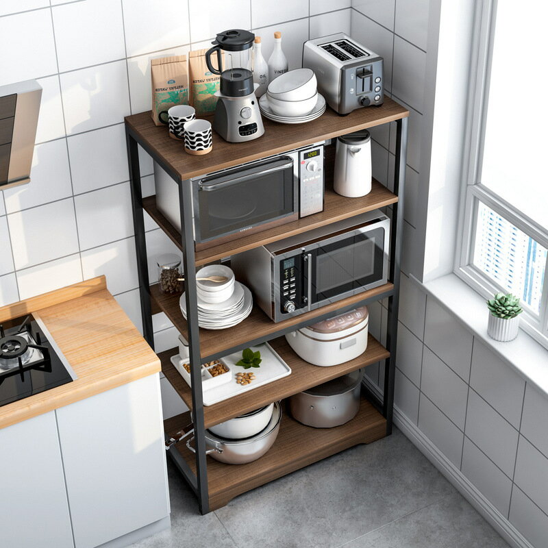 廚房收納置物架多功能落地式多層微波爐置物架子廚房用品家用大全