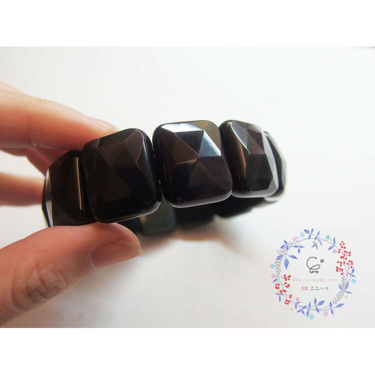 黑曜石手排/黑曜石/水晶手鍊/[晶晶工坊-love2hm]