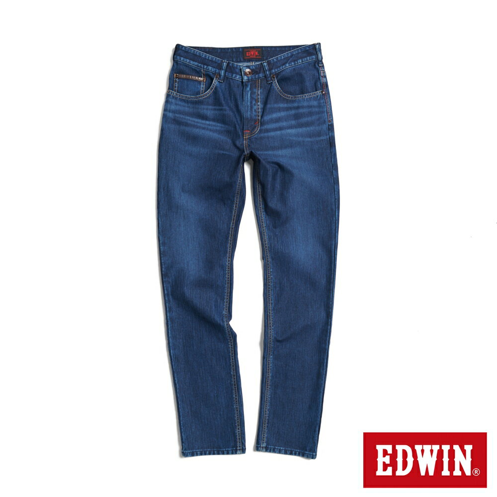 EDWIN EDGE x JERSEYS迦績 皮條窄管直筒牛仔褲-男款 石洗綠